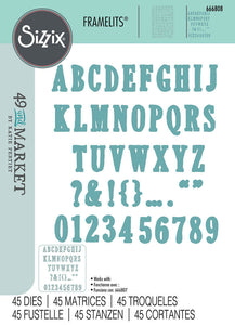 Fine Line Alpha 02 Dies Sizzix 666808 49 & Market