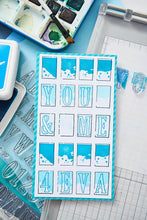 Load image into Gallery viewer, Fine Line Alpha 01 Stamp &amp; Dies Sizzix 666807 49 &amp; Market