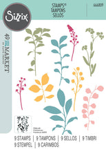 Load image into Gallery viewer, Fine Stems 01 Stamps Sizzix 666809 49 &amp; Market