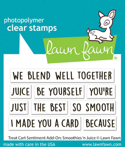 Treat Cart Sentiment Add on / Smoothies n Juice