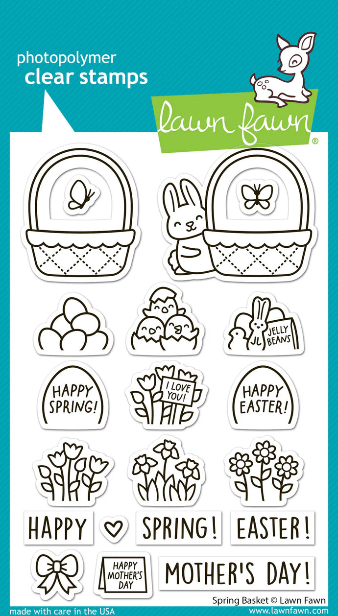 Spring Basket 4x6” Stamp Set  Lawn Fawn LF3658