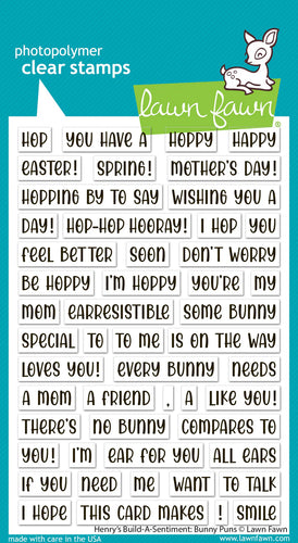 Bunny Puns - Henry’s Build a Sentiment Stamp Set Lawn Fawn LF3678