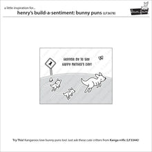 Load image into Gallery viewer, Bunny Puns - Henry’s Build a Sentiment Stamp Set Lawn Fawn LF3678