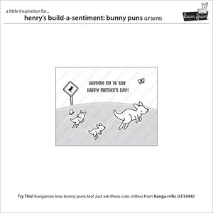 Bunny Puns - Henry’s Build a Sentiment Stamp Set Lawn Fawn LF3678