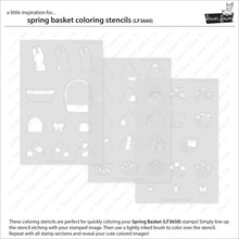 Load image into Gallery viewer, Spring Basket Colouring Stencils Lawn Fawn LF3660