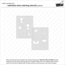 Load image into Gallery viewer, Valentine Mice Stencil Set Lawn Fawn LF3610
