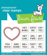 Load image into Gallery viewer, Critter Conversation Hearts Add On Die Lawn Fawn LF3952