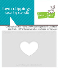 Load image into Gallery viewer, Critter Conversation Hearts Add On Colouring Stencils Lawn Fawn LF3953