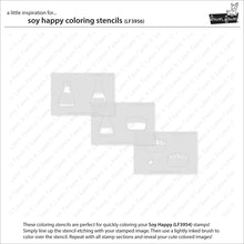 Load image into Gallery viewer, Soy Happy Colouring Stencils