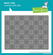 Load image into Gallery viewer, Checkered Hearts Backdrop: Landscape Lawn Fawn LF3963