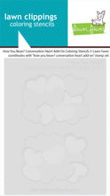 Load image into Gallery viewer, How You Bean? Conversation Heart Add On Colouring Stencils Lawn Fawn LF3971