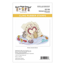 Load image into Gallery viewer, Stitched with Love Cling Rubber Stamps House-Mouse Designs Spellbinders RSC-066