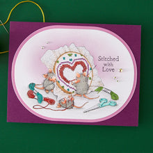 Load image into Gallery viewer, Stitched with Love Cling Rubber Stamps House-Mouse Designs Spellbinders RSC-066