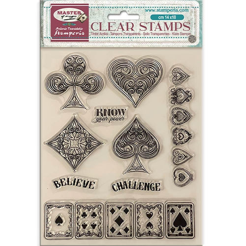 Master of Magic Clear Stamps Playing Cards WTK213 Stamperia