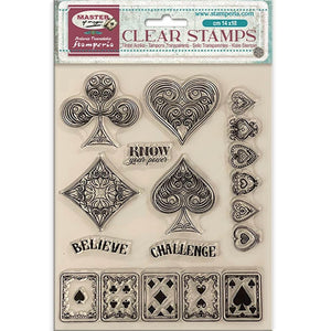 Master of Magic Clear Stamps Playing Cards WTK213 Stamperia