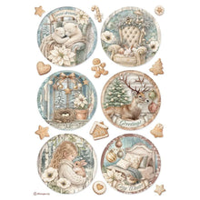 Load image into Gallery viewer, White Christmas A4 Rice Paper Selection Stamperia DFSA4XWG