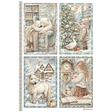 Load image into Gallery viewer, White Christmas A4 Rice Paper Selection Stamperia DFSA4XWG