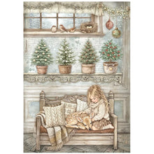 Load image into Gallery viewer, White Christmas A4 Rice Paper Selection Stamperia DFSA4XWG