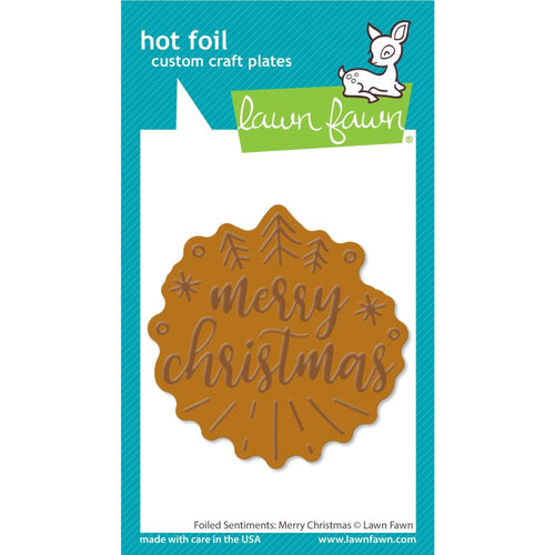 Merry Christmas Hot Foil Plate LF3262 Lawn Fawn