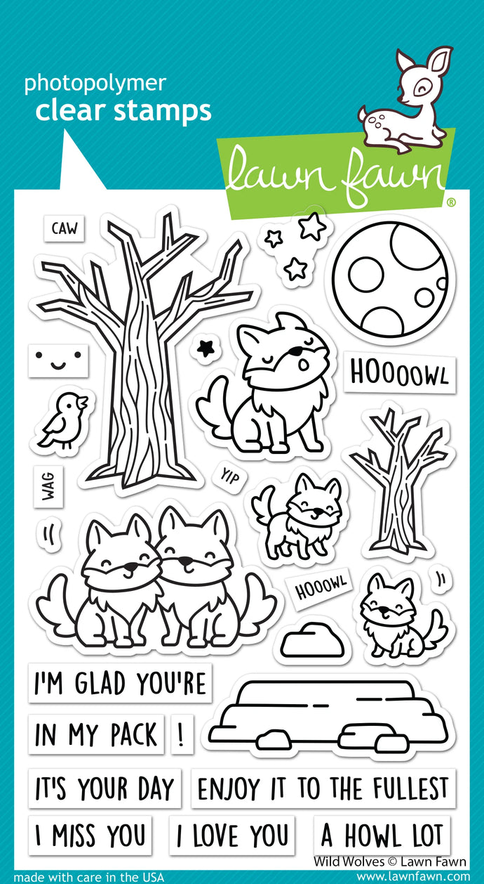 Wild Wolves Clear Stamp LF3219 Lawn Fawn