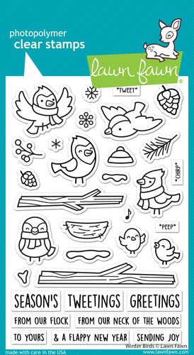 Winter Birds Clear Stamp LF3225 Lawn Fawn