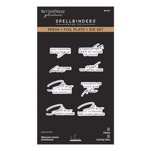 Load image into Gallery viewer, Welcome Home Press &amp; Foil Plate Sentiments Spellbinders BP-361
