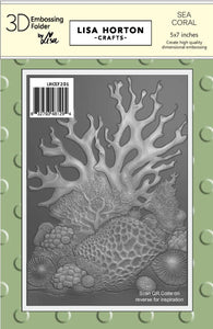 Sea Coral 5x7 3D Embossing Folder Lisa Horton LHCEF201