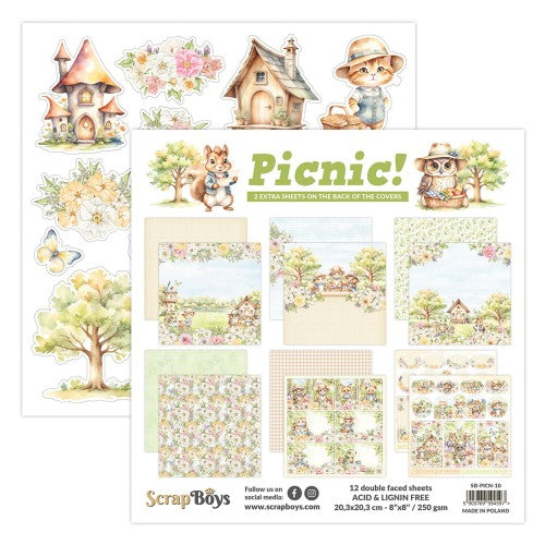 Picnic 8 x 8” Paper Pad ScrapBoys SB-PICN-10