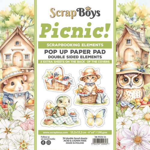 Picnic 6x6” Pop Up Paper Pad ScrapBoys SB-PICN-11