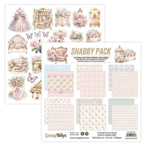 Shabby Pack 12x12” Paper Pack ScrapBoys SB-SHPA-08