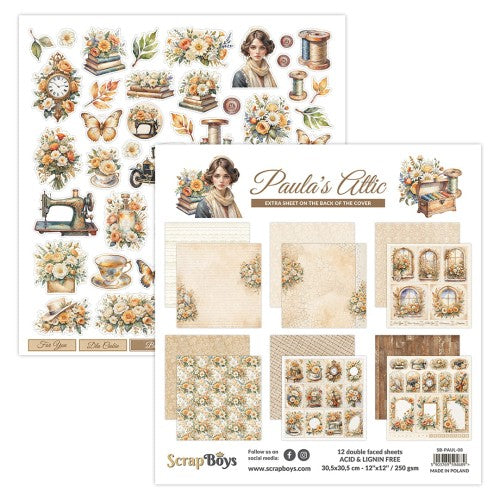Paula’s Attic 12x12” Paper Pack ScrapBoys SB-PAUL-08