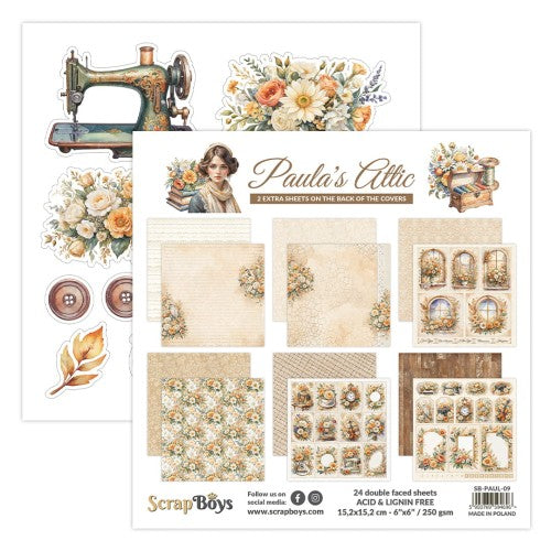 Paula’s Attic 6x6” Paper Pad ScrapBoys SB-Paul-09