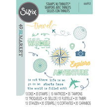 Load image into Gallery viewer, Wanderlust Explorer Thinlits Stamps &amp; Dies Sizzix 49 and Market 666953