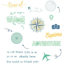 Load image into Gallery viewer, Wanderlust Explorer Thinlits Stamps &amp; Dies Sizzix 49 and Market 666953