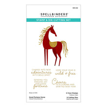 Load image into Gallery viewer, Good Fortune Horse Stamp &amp; Die Set Spellbinders SDS-222