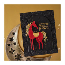 Load image into Gallery viewer, Good Fortune Horse Stamp &amp; Die Set Spellbinders SDS-222