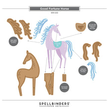 Load image into Gallery viewer, Good Fortune Horse Stamp &amp; Die Set Spellbinders SDS-222