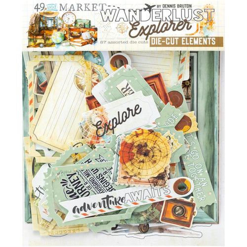 Wanderlust Explorer Die Cut Elements 49 & Market DWE-30433