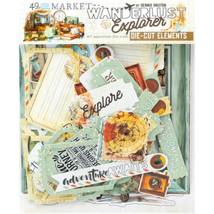 Wanderlust Explorer Die Cut Elements 49 & Market DWE-30433