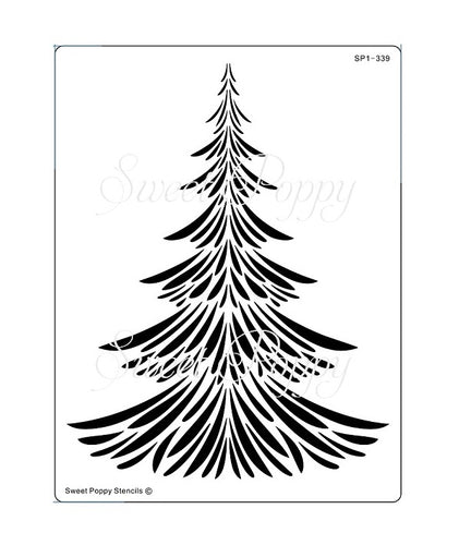 Fir Tree Metal Stencil Sweet Poppy SP1-339