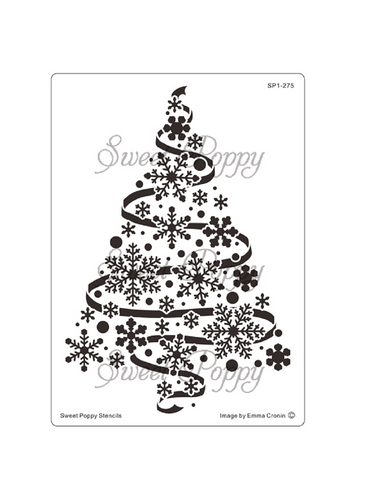 Snowflake Tree Metal Stencil Sweet Poppy SP1-275