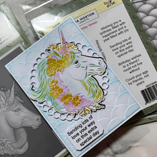 Load image into Gallery viewer, Believe in Unicorns layering stencils Lisa Horton LHCAS237