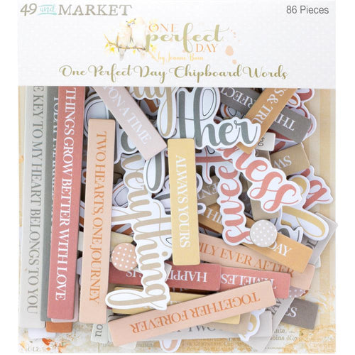 One Perfect Day Chipboard Words 49 & Market OFD-30952