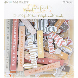 One Perfect Day Chipboard Words 49 & Market OFD-30952