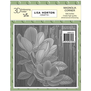 Magnolia Corner 6x6” Embossing Folder Lisa Horton LHCEF225