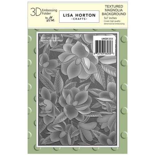 Textured Magnolia Background 5x7” 3D Embossing Folder Lisa Horton LHCEF255