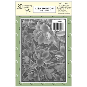 Textured Magnolia Background 5x7” 3D Embossing Folder Lisa Horton LHCEF255