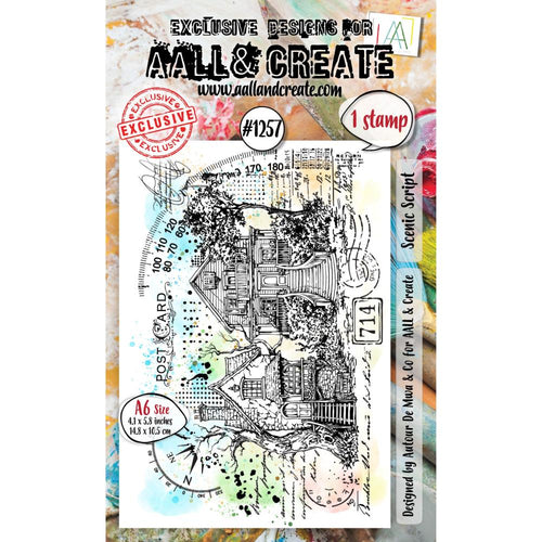Scenic Script A6 Clear Stamp #1257