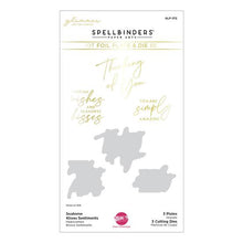 Load image into Gallery viewer, Seahorse Kisses Sentiments Hot Foil Plate &amp; Die Set Spellbinders GLP-372