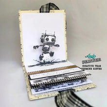 Load image into Gallery viewer, Bot-ology Rainy Day Red Rubber Stamp Andy Skinner 07-0066-A5